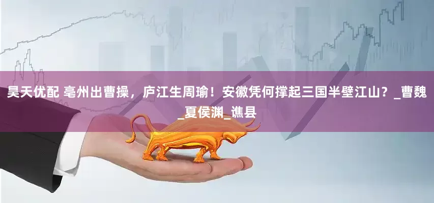 昊天优配 亳州出曹操，庐江生周瑜！安徽凭何撑起三国半壁江山？_曹魏_夏侯渊_谯县